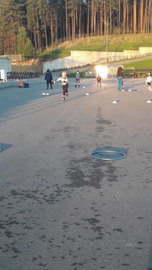 Тренировка в осенний солнечный день